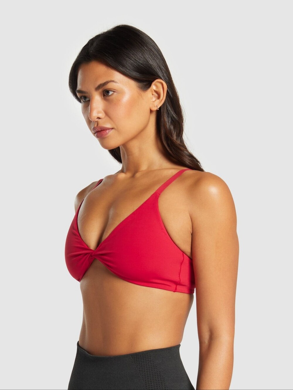 Buffbunny M Collection Twist Front Sports Bra in Red